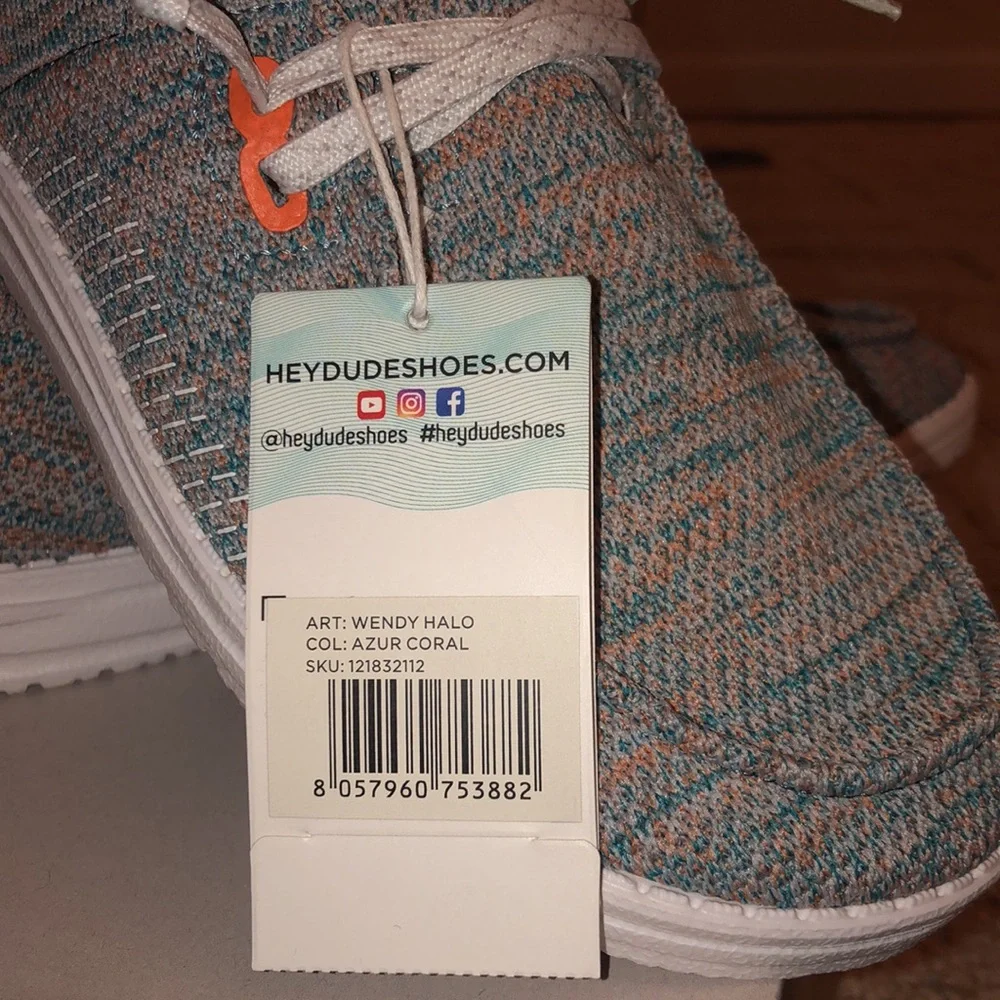 Hey Dude Azur Coral | Wendy Halo | Women’s 7, 8, 9 - Picture 6 of 6